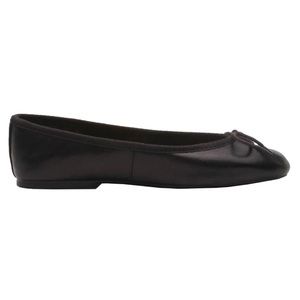 French Sole (Aquitaine) Zoe Black Leather Ballet Flats - Brand New in Box.